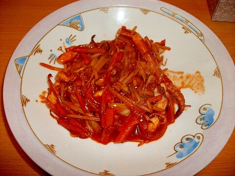 韓国風イカの野菜炒め